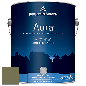 Benjamin Moore Aura 632 Waterborne Exterior Semi-Gloss Finish краска цвет 490 Pine Brook