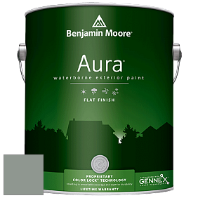 Benjamin Moore Aura 629 Waterborne Exterior Flat Finish краска цвет 1574 Rushing River