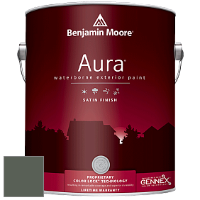 Benjamin Moore Aura 631 Waterborne Exterior Satin Finish краска цвет 448 Dakota Shadow