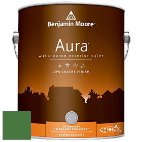 Benjamin Moore Aura 634 Waterborne Exterior Low Lustre Finish краска цвет 2034-10 Clover Green
