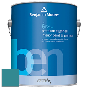 Benjamin Moore Ben W626 Premium Interior Latex Eggshell краска цвет 755 Salzburg Blue