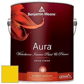 Benjamin Moore Aura 526 Waterborne Interior Satin Finish покрытие цвет NCS S 0575-G90Y 