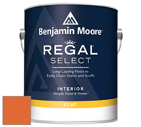 Benjamin Moore 547 Regal Select Waterborne Interior Flat Finish краска цвет 2015-10 Electric Orange