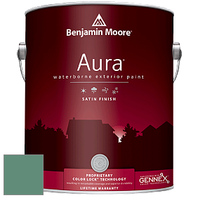 Benjamin Moore Aura 631 Waterborne Exterior Satin Finish краска цвет 642 Palm Trees