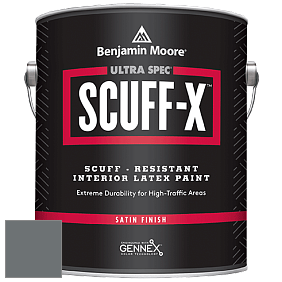 Benjamin Moore 486 Ultra Spec SCUFF-X Interior Satin Finish краска цвет 1602 Gunmetal