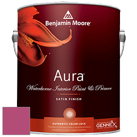 Benjamin Moore Aura 526 Waterborne Interior Satin Finish покрытие цвет 2079-30 Peony
