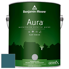 Benjamin Moore Aura 629 Waterborne Exterior Flat Finish краска цвет 728 Bermuda Turquoise