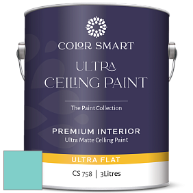 COLOR SMART CS 758 ULTRA CEILING PAINT ультраматовая краска цвет 662 Mexicali Turquoise