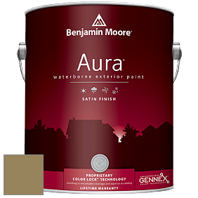 Benjamin Moore Aura 631 Waterborne Exterior Satin Finish краска цвет 525 Savannah Shade