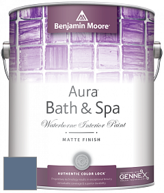 Benjamin Moore Aura 532 Bath & Spa Waterborne Interior Paint Matte Finish краска цвет 832 Blue Heron