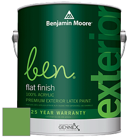 Benjamin Moore Ben 541 Waterborne Exterior Flat Finish краска цвет 560 Sullivan Green