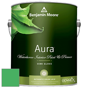 Benjamin Moore Aura 528 Waterborne Interior Semi-gloss Finish краска цвет NCS S 1070-G10Y 