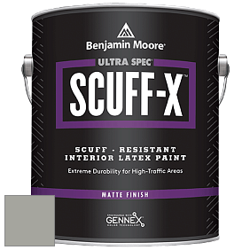 Benjamin Moore 484 Ultra Spec SCUFF-X Interior Matte Finish краска цвет 1482 Sabre Gray
