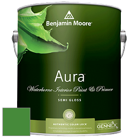 Benjamin Moore Aura 528 Waterborne Interior Semi-gloss Finish краска цвет 2033-10 Yellow Green