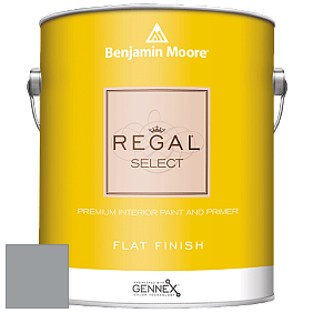 Benjamin Moore 547 Regal Select Waterborne Interior Flat Finish краска цвет 1614 Delray Gray