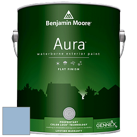 Benjamin Moore Aura 629 Waterborne Exterior Flat Finish краска цвет 822 Riviera Azure