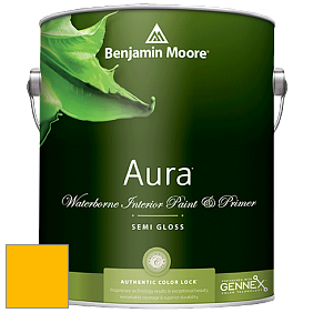 Benjamin Moore Aura 528 Waterborne Interior Semi-gloss Finish краска цвет 2021-20 Lemon