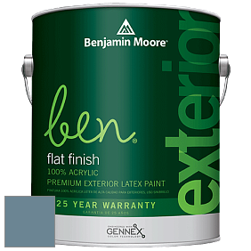 Benjamin Moore Ben 541 Waterborne Exterior Flat Finish краска цвет 1672 Alfresco