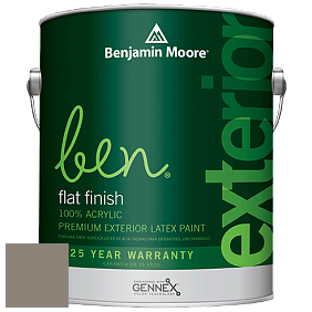 Benjamin Moore Ben 541 Waterborne Exterior Flat Finish краска цвет 1545 Iron Gate
