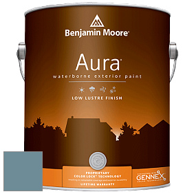 Benjamin Moore Aura 634 Waterborne Exterior Low Lustre Finish краска цвет 1671 West Coast
