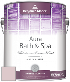 Benjamin Moore Aura 532 Bath & Spa Waterborne Interior Paint Matte Finish краска цвет 1262 Paris Romance