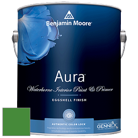 Benjamin Moore Aura 524 Waterborne Interior Eggshell Finish краска цвет 2033-10 Yellow Green