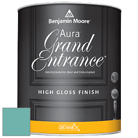 Benjamin Moore Aura 148 Grand Entrance High Gloss эмаль цвет 670 Gulf Stream