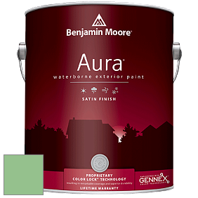 Benjamin Moore Aura 631 Waterborne Exterior Satin Finish краска цвет 572 Branch Brook Green