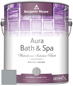Benjamin Moore Aura 532 Bath & Spa Waterborne Interior Paint Matte Finish краска цвет 1606 Cobblestone Path
