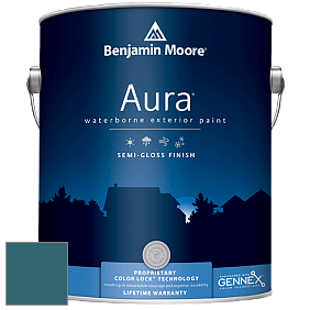 Benjamin Moore Aura 632 Waterborne Exterior Semi-Gloss Finish краска цвет 728 Bermuda Turquoise