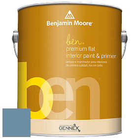 Benjamin Moore Ben W625 Premium Interior Latex Flat краска цвет 839 Old Blue Jeans