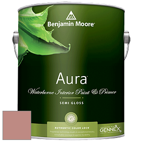 Benjamin Moore Aura 528 Waterborne Interior Semi-gloss Finish краска цвет 2173-40 Antique Rose