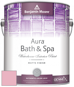 Benjamin Moore Aura 532 Bath & Spa Waterborne Interior Paint Matte Finish краска цвет 1339 Misted Rose