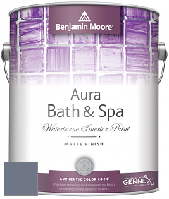 Benjamin Moore Aura 532 Bath & Spa Waterborne Interior Paint Matte Finish краска цвет 1441 Amethyst Shadow