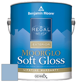Benjamin Moore W096 Regal Select Exterior Paint-Moor GloSoft Gloss Finish краска цвет 822 Riviera Azure