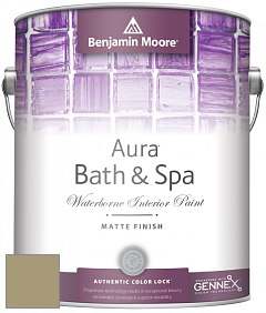 Benjamin Moore Aura 532 Bath & Spa Waterborne Interior Paint Matte Finish краска цвет 2143-30 Olive Branch