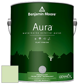 Benjamin Moore Aura 629 Waterborne Exterior Flat Finish краска цвет 555 O'Reilly Green