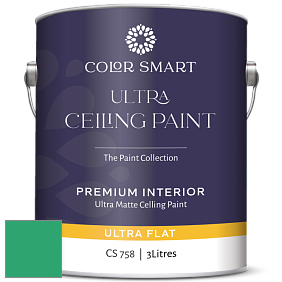 COLOR SMART CS 758 ULTRA CEILING PAINT ультраматовая краска цвет 2039-30 Cabana Green