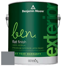 Benjamin Moore Ben 541 Waterborne Exterior Flat Finish краска цвет 1607 Englewood Cliffs