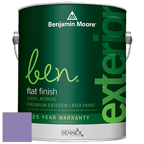 Benjamin Moore Ben 541 Waterborne Exterior Flat Finish краска цвет 1398 Charmed Violet