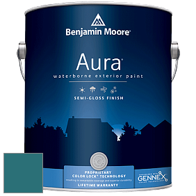 Benjamin Moore Aura 632 Waterborne Exterior Semi-Gloss Finish краска цвет 756 Varsity Blues
