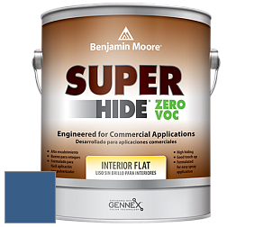 Benjamin Moore 355 Super Hide Zero Voc Interior Flat краска цвет 812 Blueberry Hill
