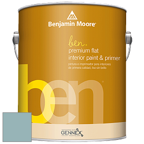Benjamin Moore Ben W625 Premium Interior Latex Flat краска цвет 718 Ocean City Blue