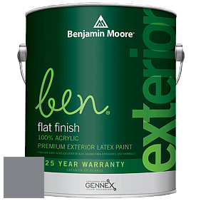 Benjamin Moore Ben 541 Waterborne Exterior Flat Finish краска цвет 1615 Rock Gray