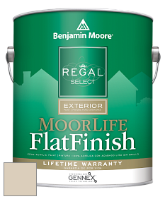Benjamin Moore W105 Regal Select Exterior Paint-MoorLife Flat Finish краска цвет 955 Berber White