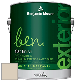 Benjamin Moore Ben 541 Waterborne Exterior Flat Finish краска цвет 955 Berber White