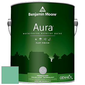 Benjamin Moore Aura 629 Waterborne Exterior Flat Finish краска цвет 592 Rosamilia Green