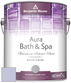 Benjamin Moore Aura 532 Bath & Spa Waterborne Interior Paint Matte Finish краска цвет 1403 French Lilac