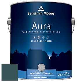 Benjamin Moore Aura 632 Waterborne Exterior Semi-Gloss Finish краска цвет 2056-10 Tucson Teal