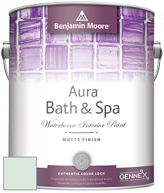 Benjamin Moore Aura 532 Bath & Spa Waterborne Interior Paint Matte Finish краска цвет 848 Lakeshore Green